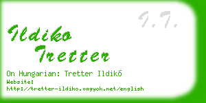ildiko tretter business card